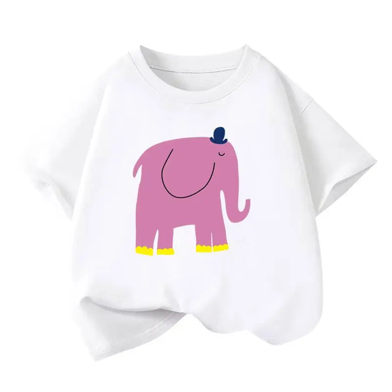 Girls Short Sleeve Cotton School Uniform Tee – Casual Summer Blouse