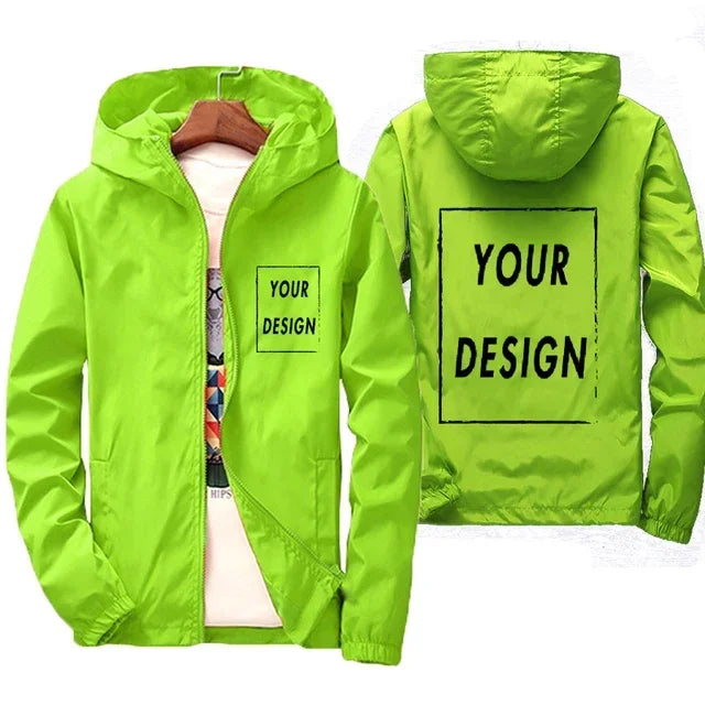 Men's Waterproof Large Size Windbreaker Jacket – Casual Black Outdoor Coat up to 7XL