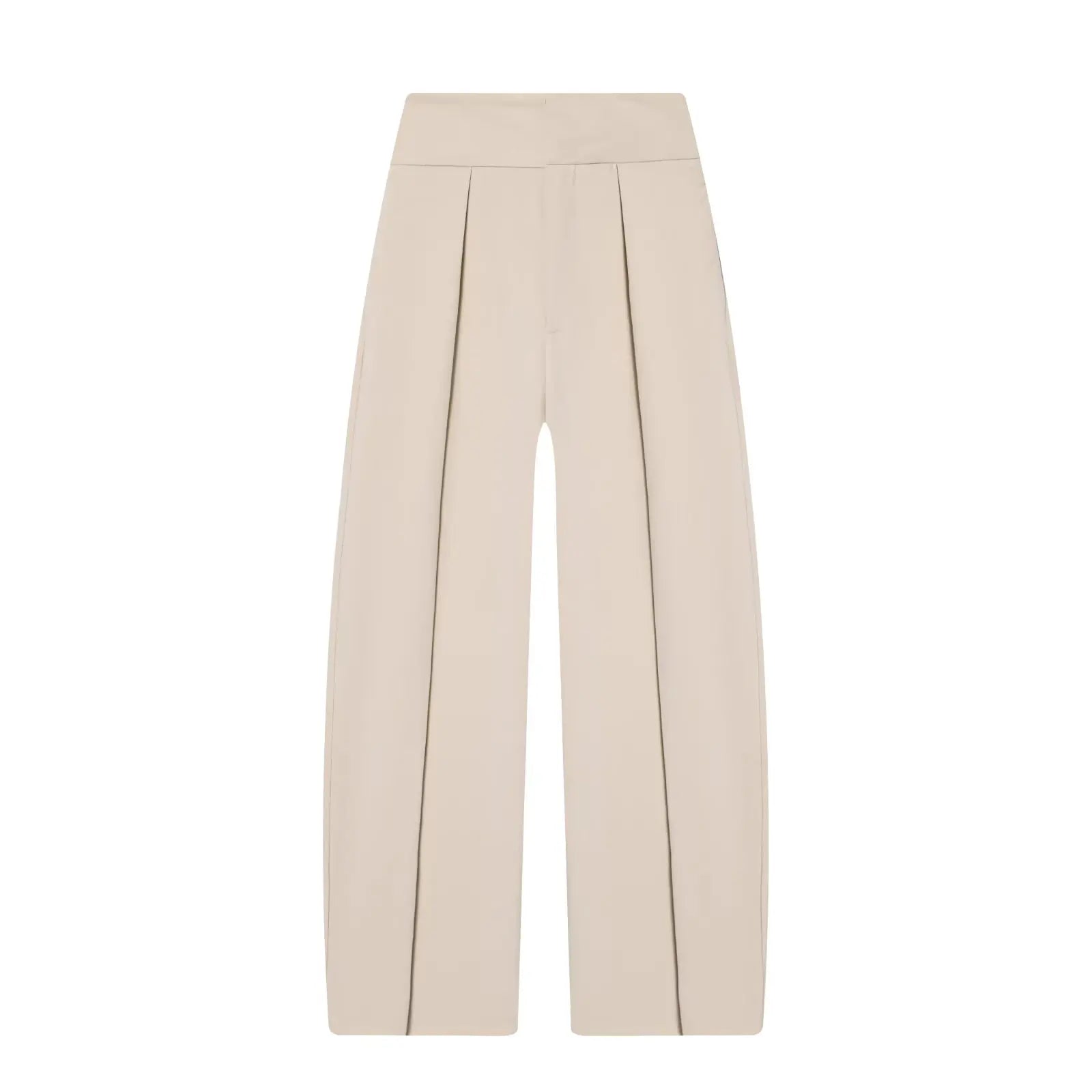 Women's Elegant Pleated Balloon Trousers – High Waist Loose Pocket Pants