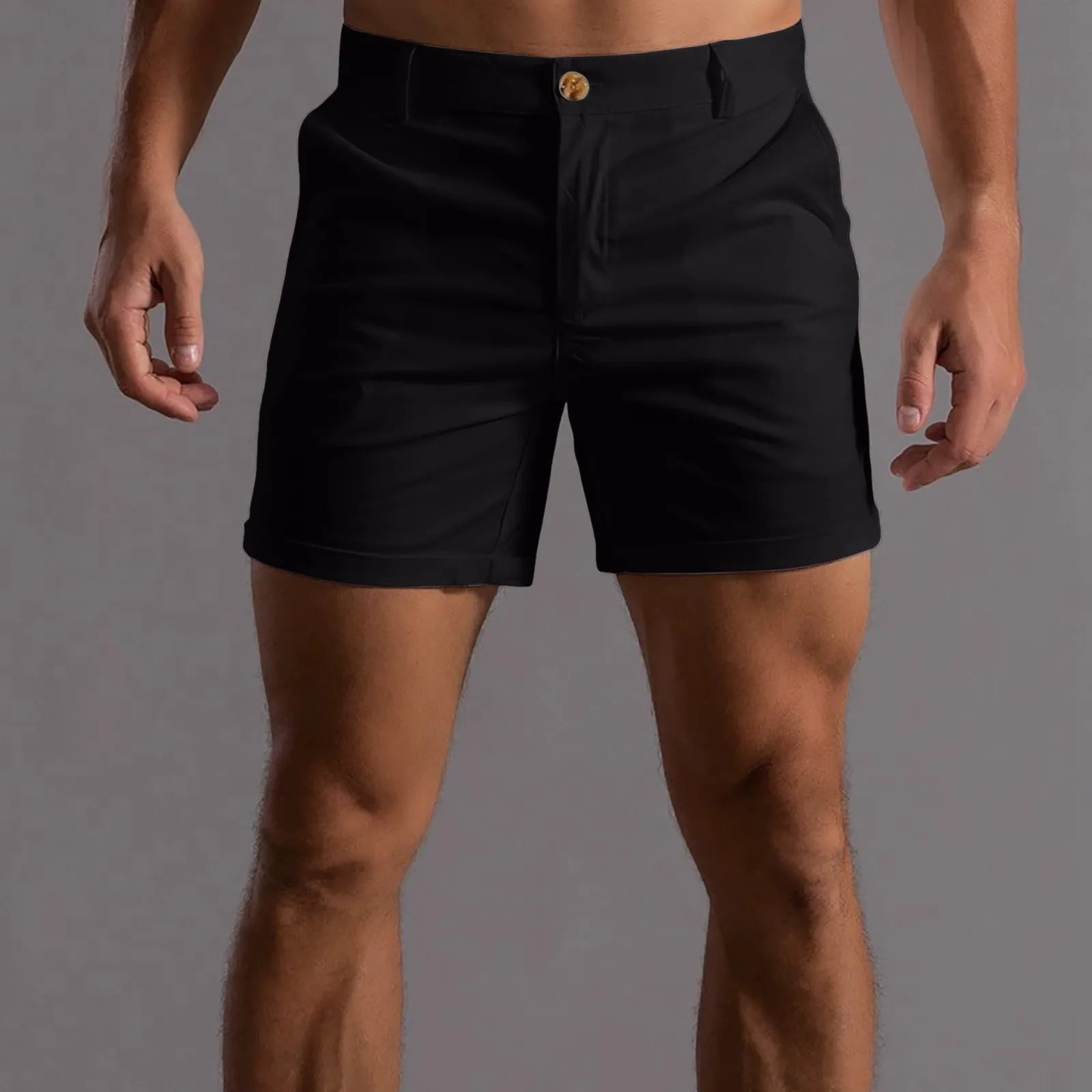 Summer Cotton Solid Color Shorts Men High Quality Casual Business Social Elastic Waist Men Shorts Hombre Half Pants Beach Shorts