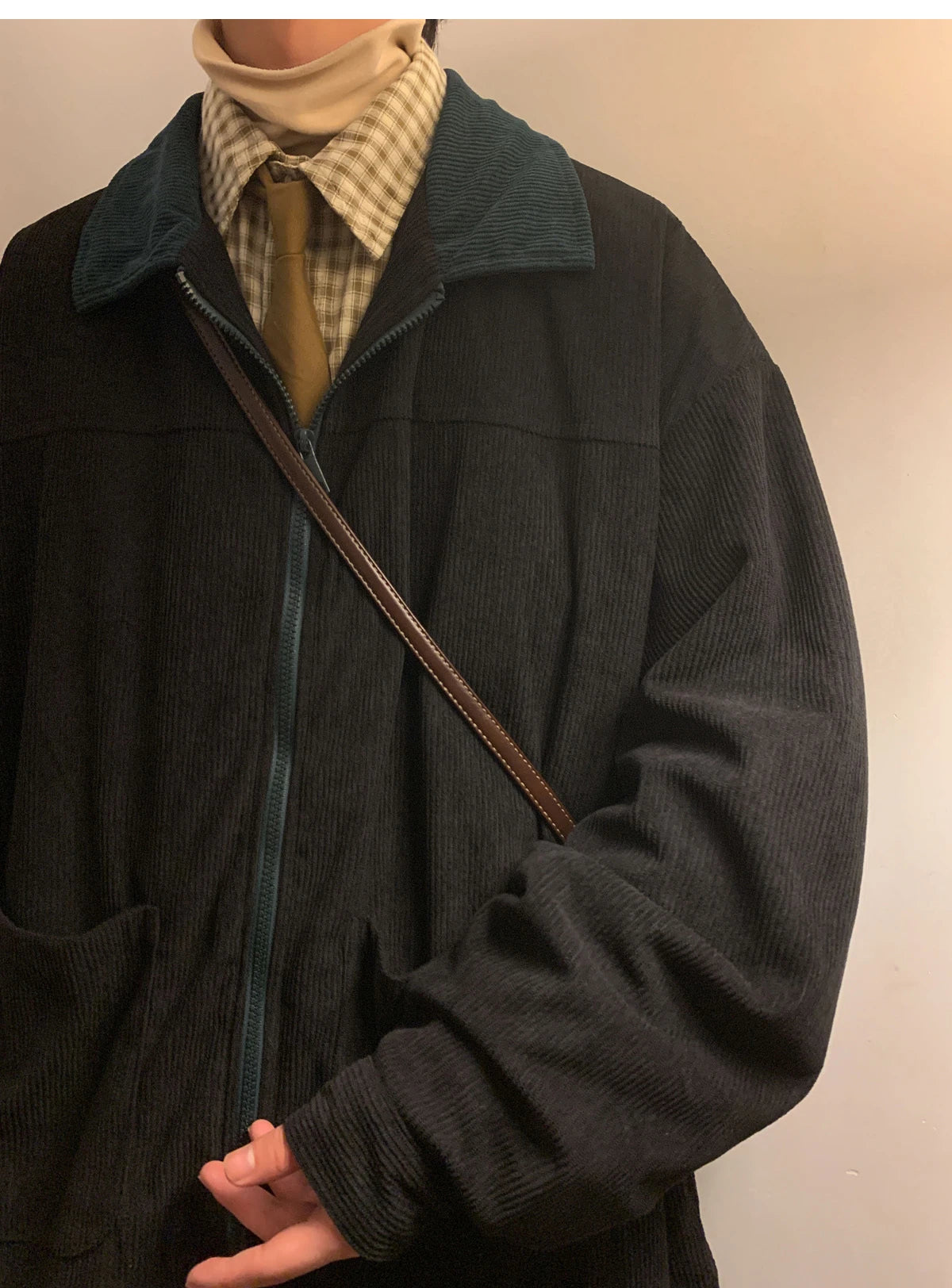 Men's Vintage Bomber Windbreaker Jacket – Loose Cargo Zipper Coat