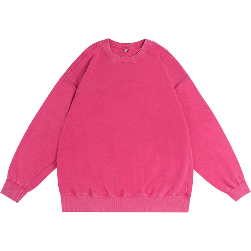 Custom Tie-Dye Washed Pullover Sweatshirt – Casual Embroidery Print Unisex Hoodie