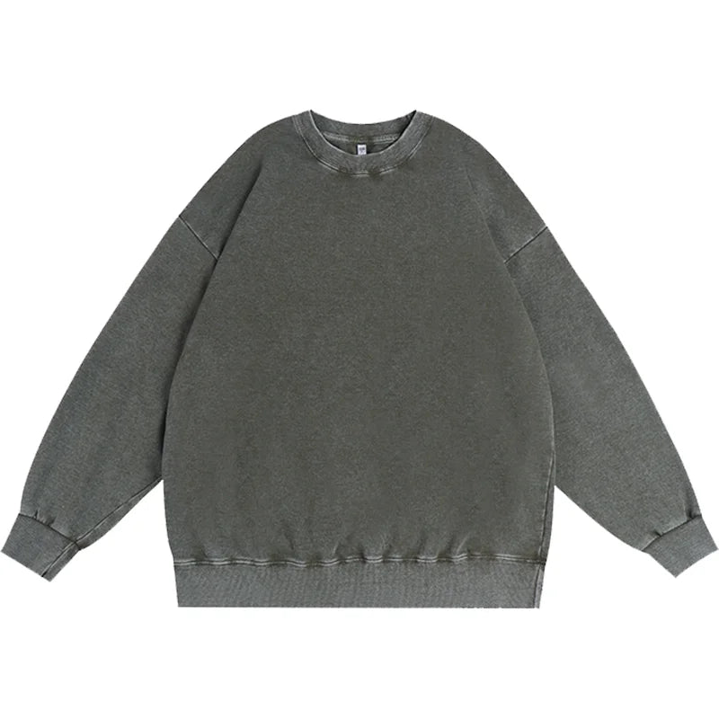 Custom Tie-Dye Washed Pullover Sweatshirt – Casual Embroidery Print Unisex Hoodie