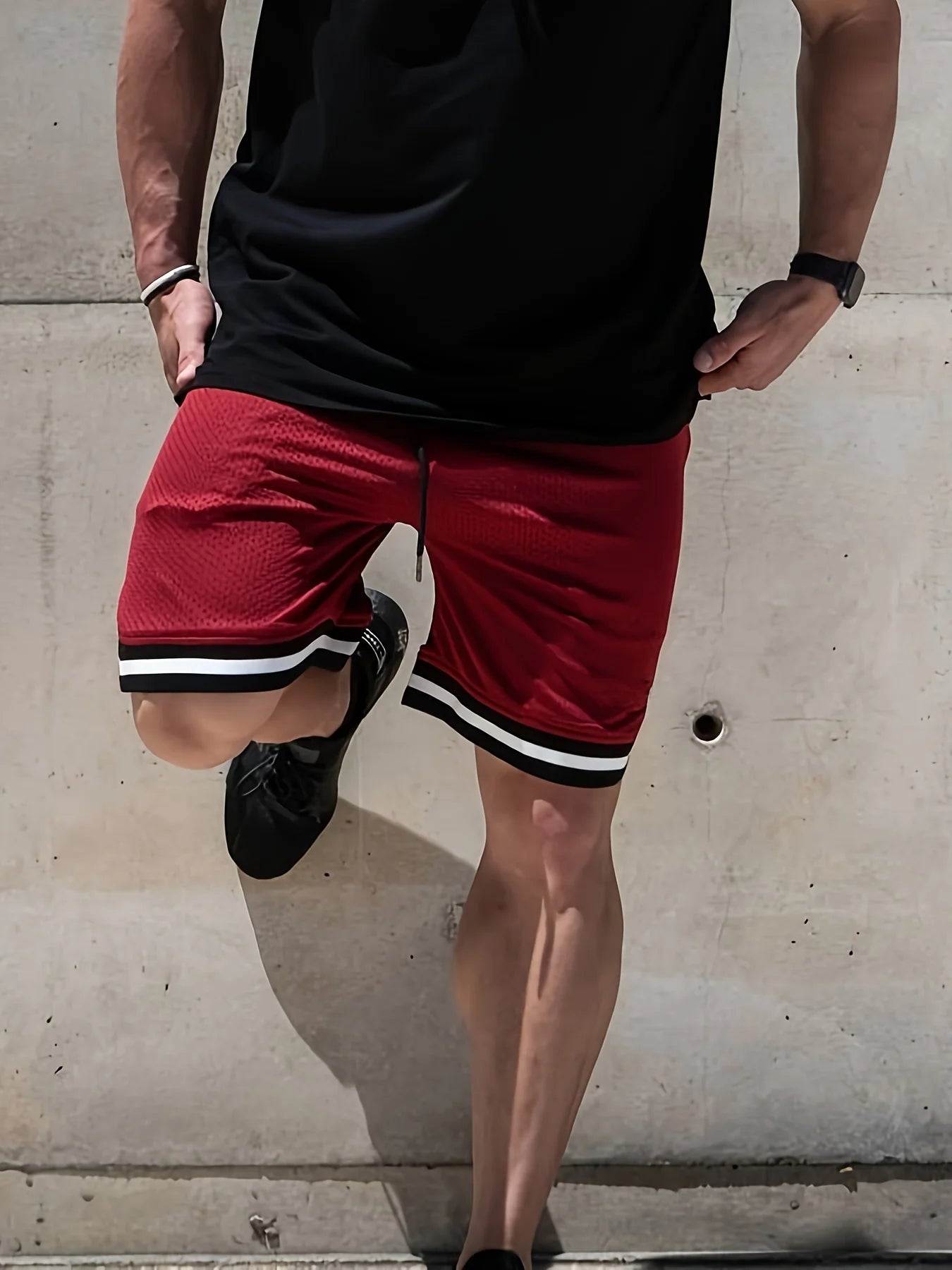 Men Shorts Breathable Mesh Knee Length Jogger Basketball Casual Workout Shorts for Men Short Pants