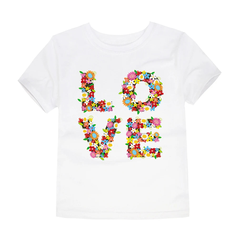 Girls Flower Print Cotton T-Shirt – Pink Casual Tee Ages 2–14
