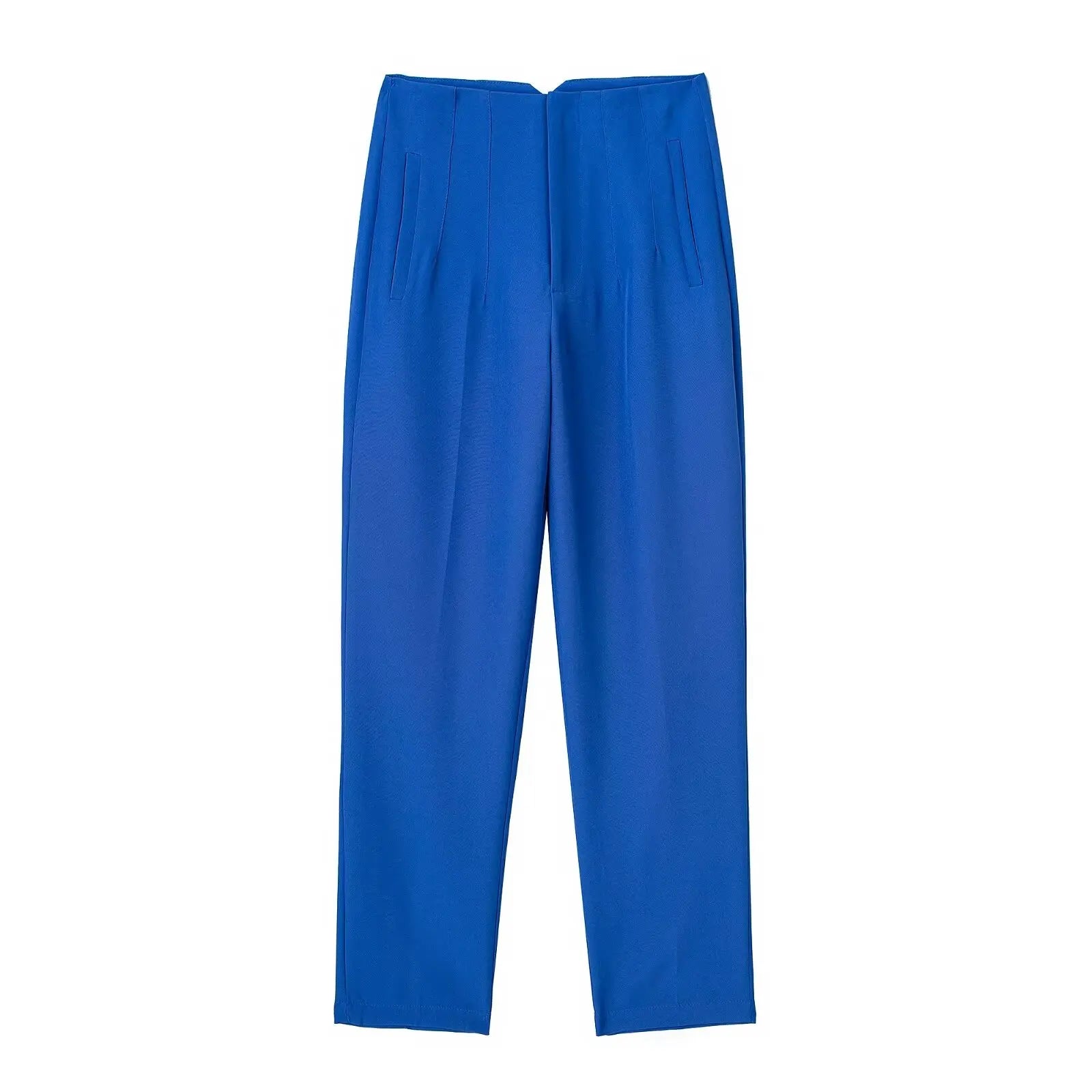 Women's Slim High Waist Pencil Pants – Vintage Solid Color Office Lady Trousers