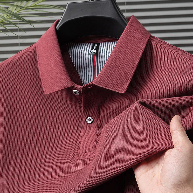 High end 100% cotton short sleeve polo shirt men's summer new trend brand business casual golf T-shirt fashion men's clothing