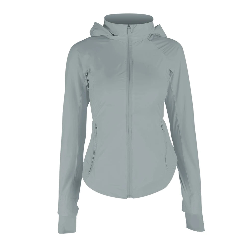 LULU FLORA Women's Slim Fit UPF 100+ UV Protection Jacket - Breathable Stand Collar Casual Sun Shield Top