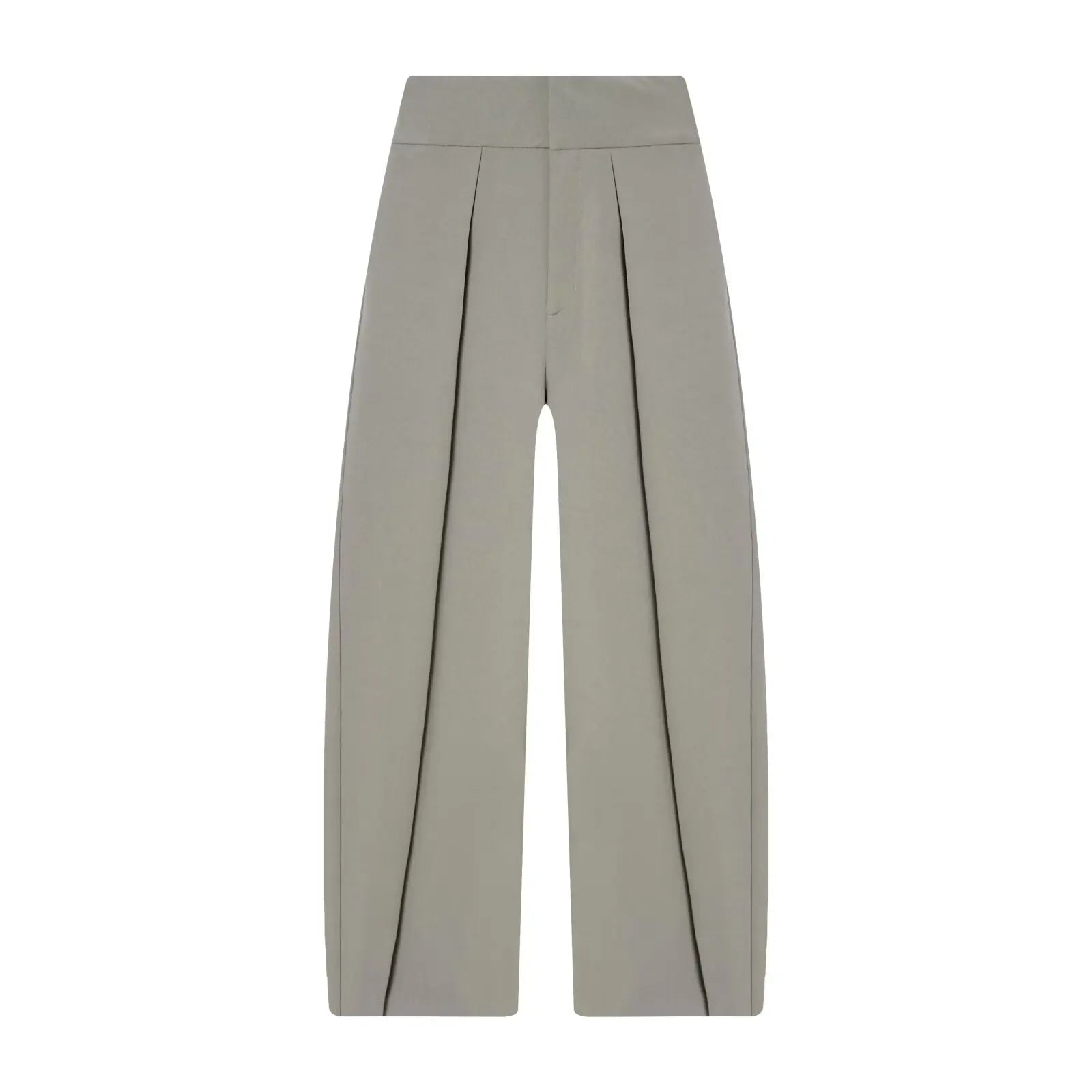 Women's Elegant Pleated Balloon Trousers – High Waist Loose Pocket Pants