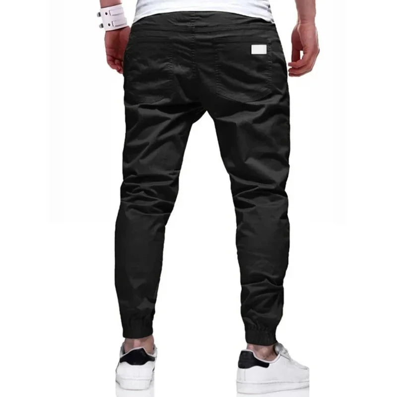 Slim Men Pants sport Joggers trousers Men Solid Color Straight Pants thin Woven Sweatpants men casual Trousers