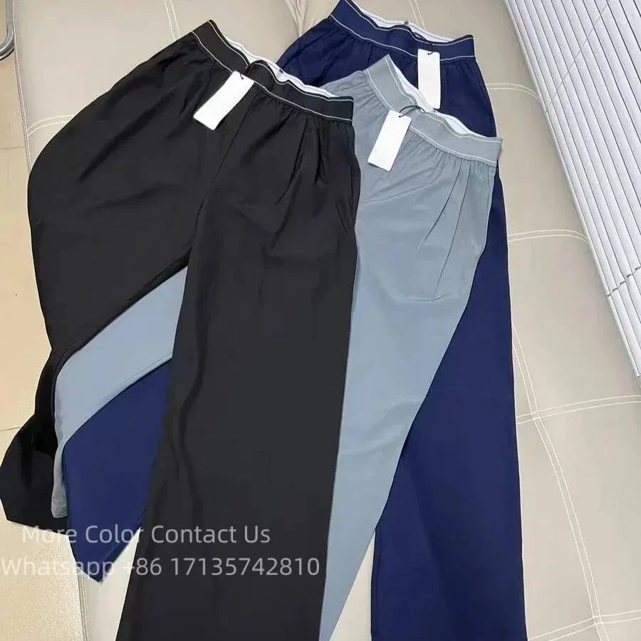 Women's High Waist Wide Leg Yoga Casual Pants – Outdoor Fitness Straight Loose Trousers