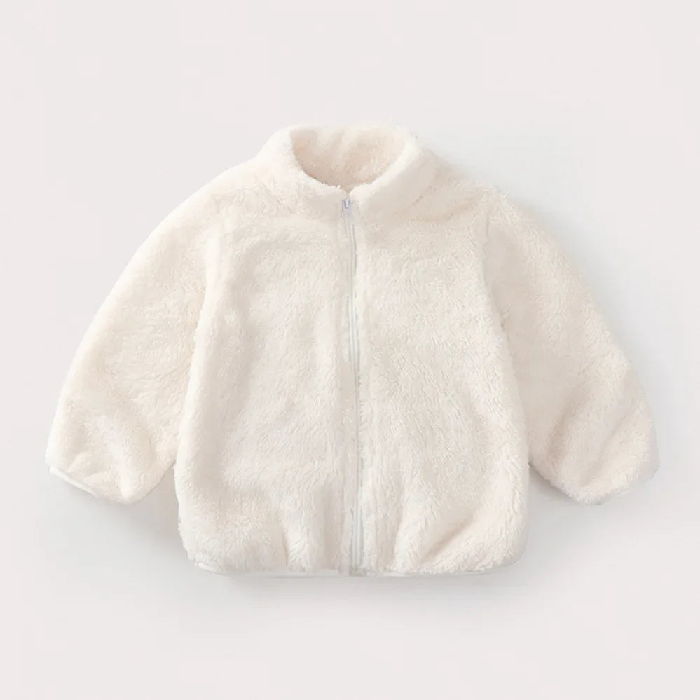 Kids Warm Fleece Hooded Jacket – Boy & Girl Winter Outerwear Coat