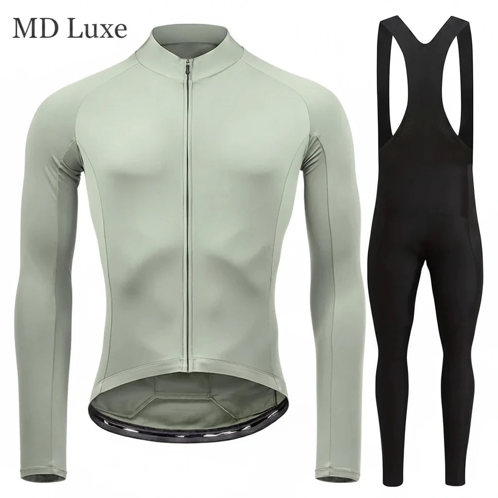 RAUDAX 2024 Man's Winter Cycling Clothing Long Sleeves Thermal Fleece Cycling Jersey Set Outdoor Keep Warm Road Bike Sportswear