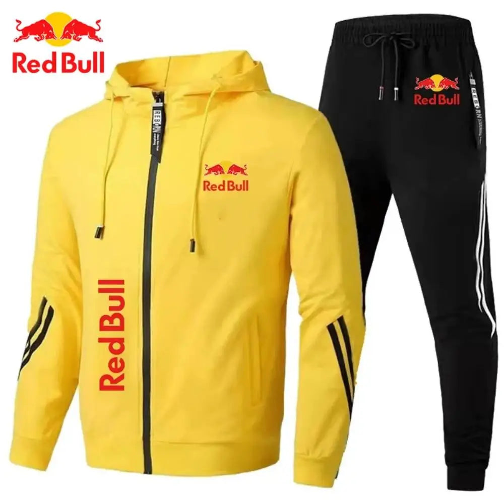 2025 Red Bull Logo Men's Hoodie Casual Set New Red Bull Printed Jacket Men's Fashion Simple Hoodie Stormtrooper Coat New