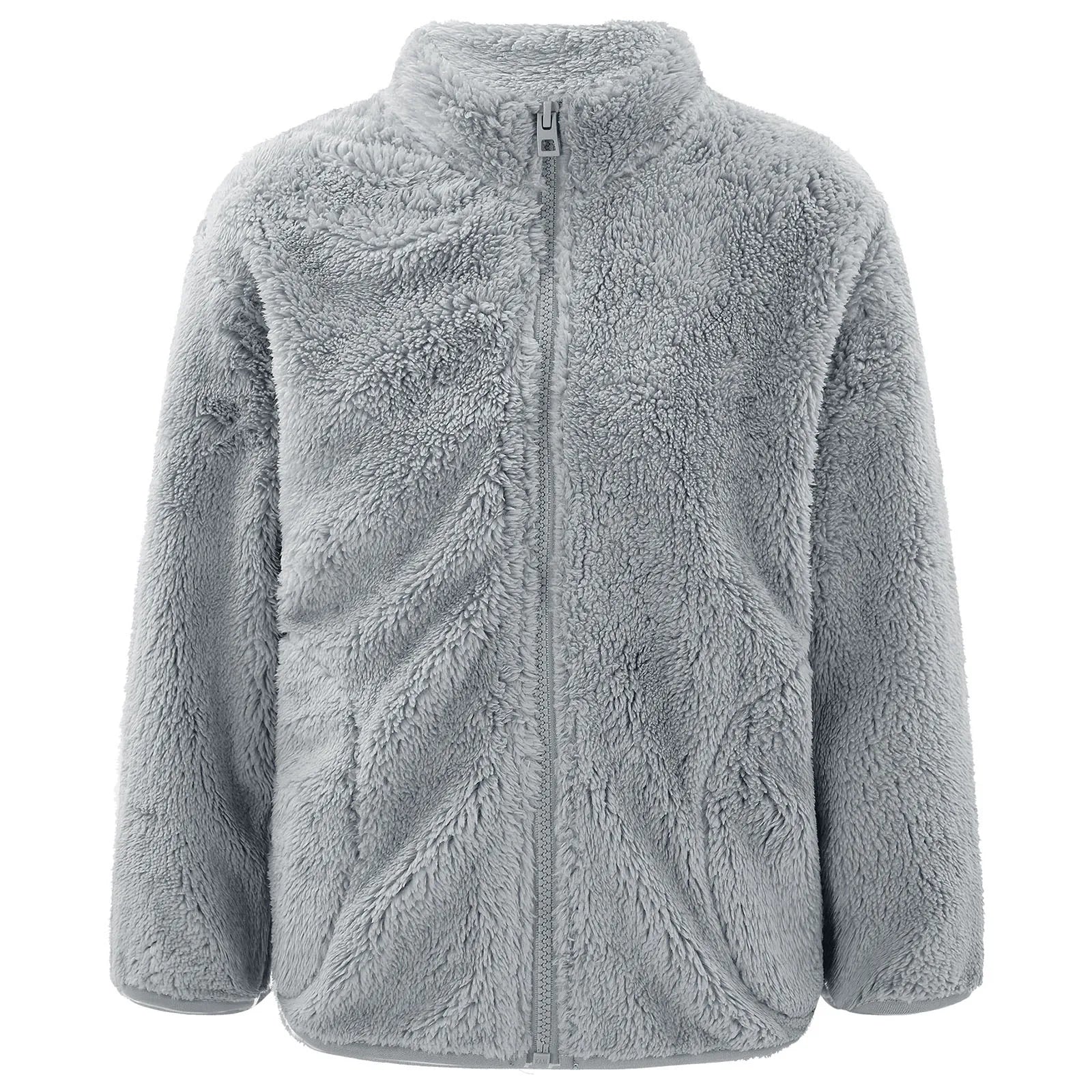 Kids Full-Zip Turtleneck Fleece Jacket – Warm Outerwear with Pocket Ages 2–12