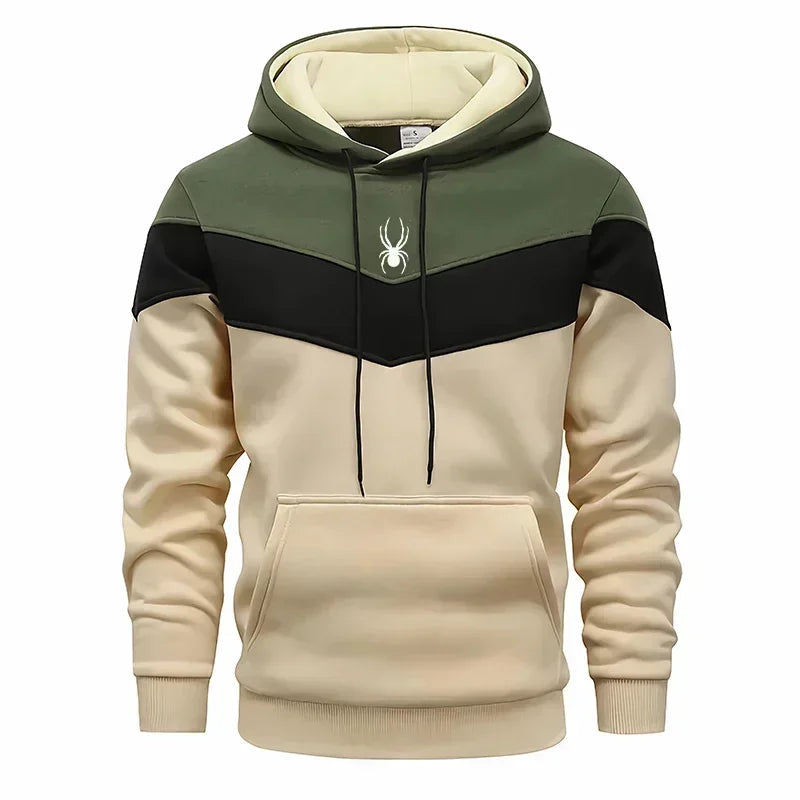 Men's Tricolor Hoodie & Jogging Pants Tracksuit – Casual Sports 2-Piece Set