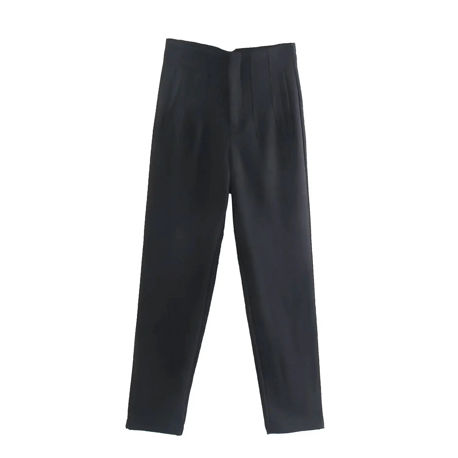 Women's Slim High Waist Pencil Pants – Vintage Solid Color Office Lady Trousers
