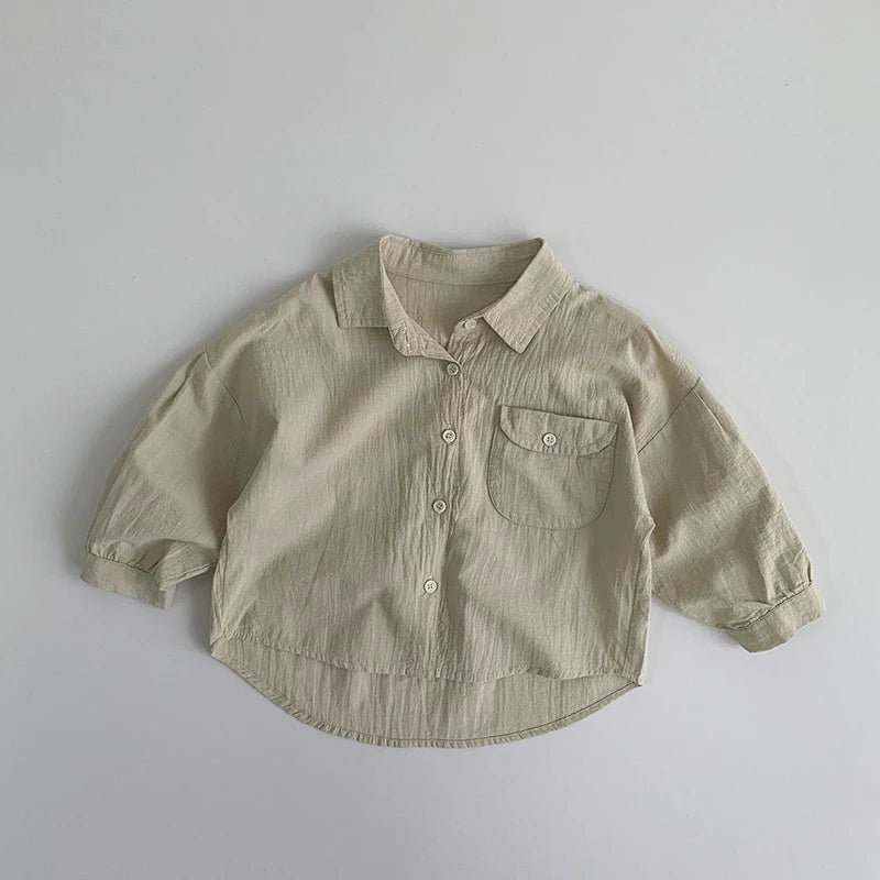Kids Sun Protection Long Sleeve Top – Soft Breathable Summer Shirt