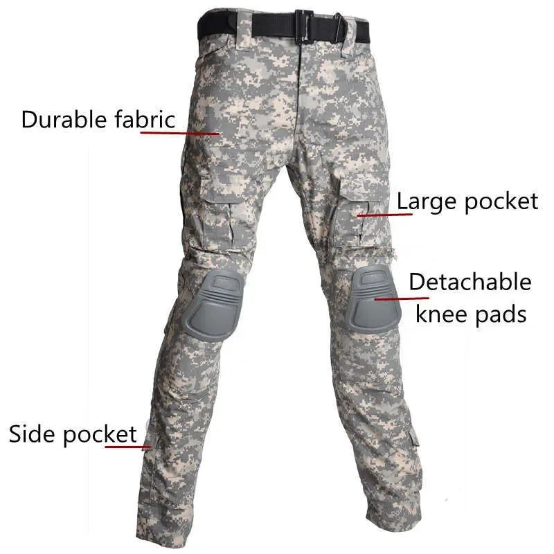 Green Tactical Suits Outdoor Uniform Men Clothing Training Suit Hunting Shirts Cargo Pants Paintball Mens Sets Wear Resistant