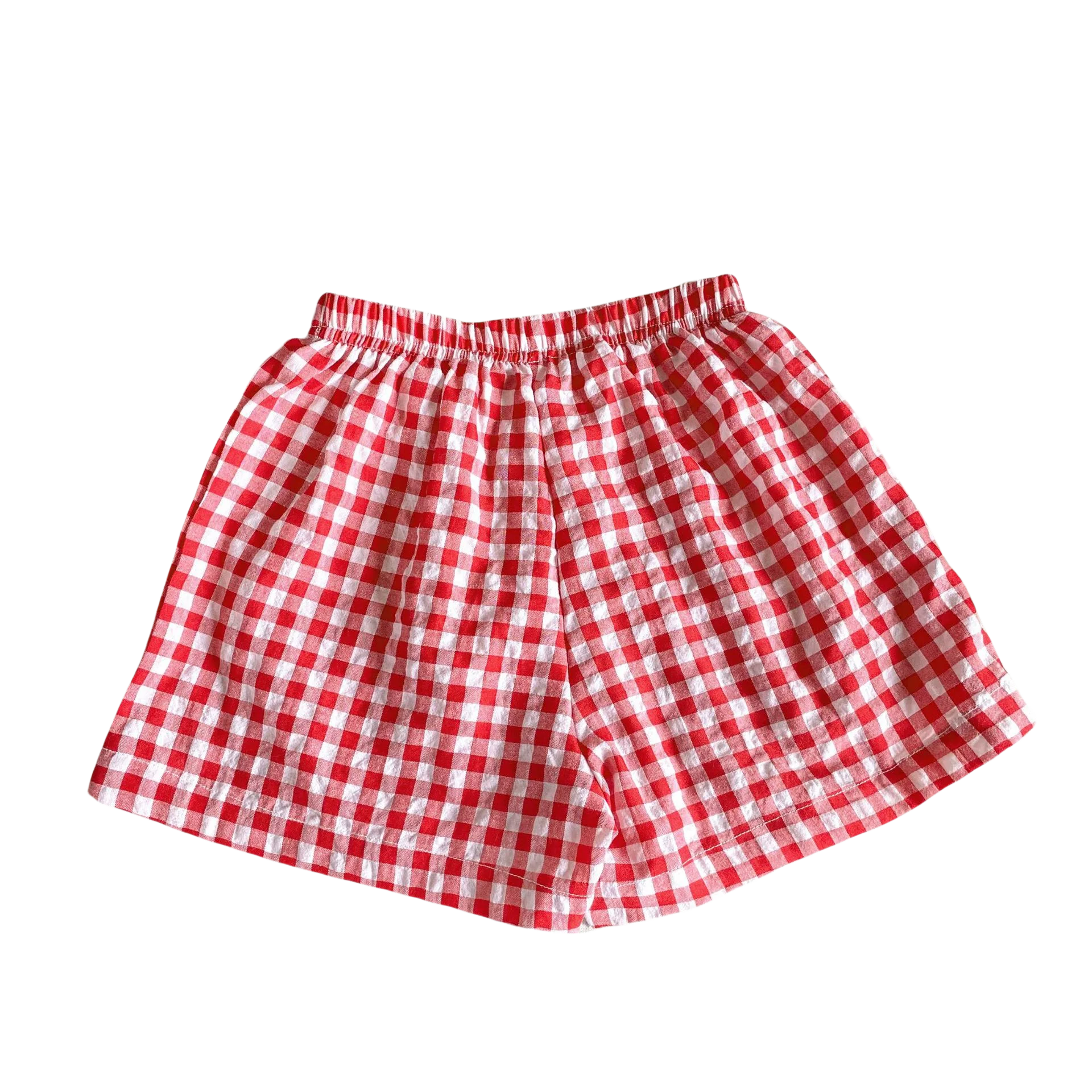 Stylish Korean 2025 New Toddler Plaid Baby Girls' Summer Shorts Breathable Comfortable Cool Boys Summer Beach Shorts