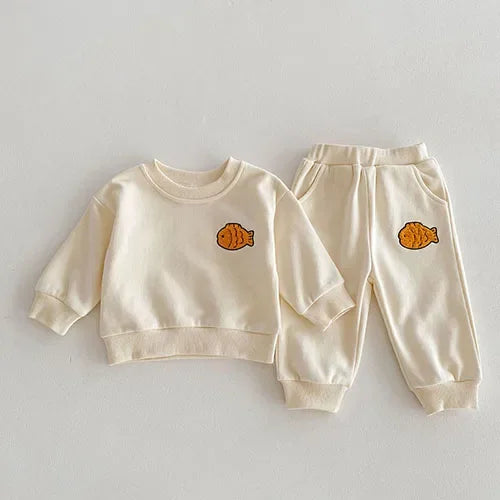 2025 New Spring 0-4Yrs Infant Baby Girls Clothing Set Long Sleeved Cotton Embroidery Pullover+Pants Toddler Baby Clothes Suit