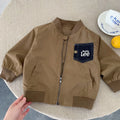 Kids Contrasting Color Pocket Baseball Jacket – Cool Zipper Shirt Outerwear