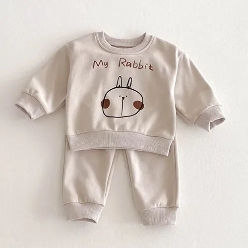 2025 New Spring 0-4Yrs Infant Baby Girls Clothing Set Long Sleeved Cotton Embroidery Pullover+Pants Toddler Baby Clothes Suit