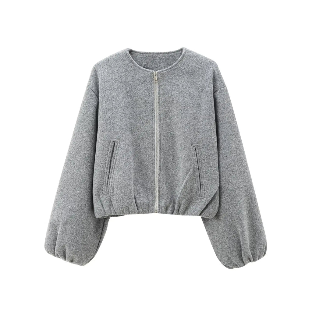 MUJER 2025 Fleece Bomber Jackets for Women Soft Zipper Woman's Sports Jacket Long Sleeve Cropped Jacket Women Coats Outerwears