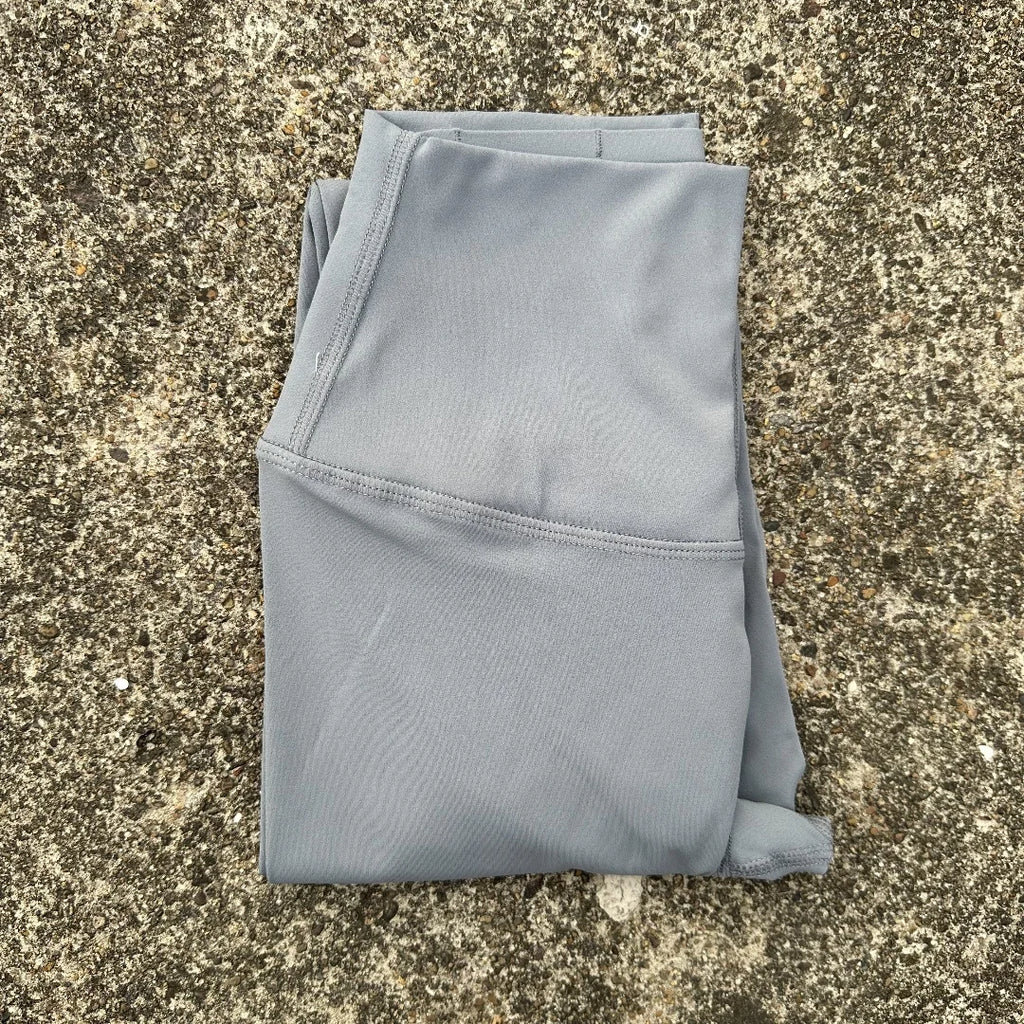 Women's High Waist Butter Yoga Leggings – Back Pocket Cropped Athletic Gym Pants