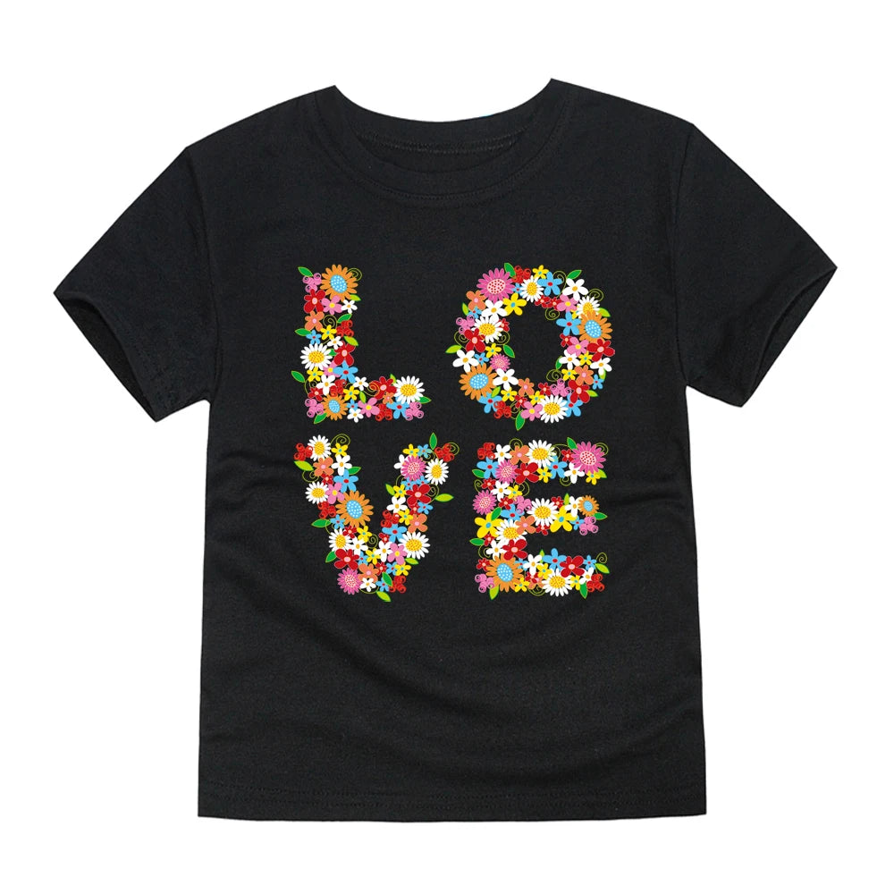 Girls Flower Print Cotton T-Shirt – Pink Casual Tee Ages 2–14