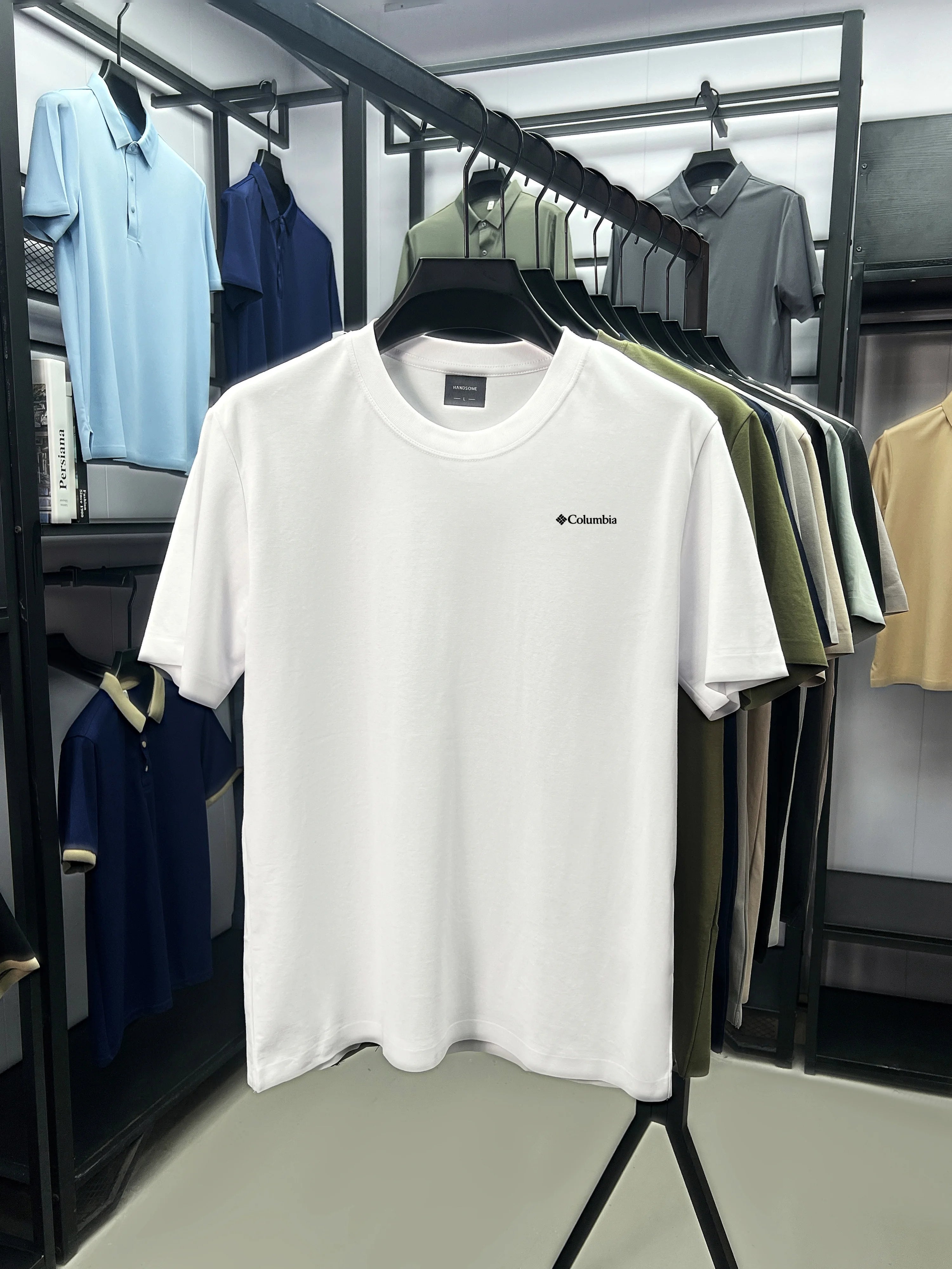 Men's Classic Letter Embossed Short Sleeve T-Shirt – Breathable Premium Fashion Top