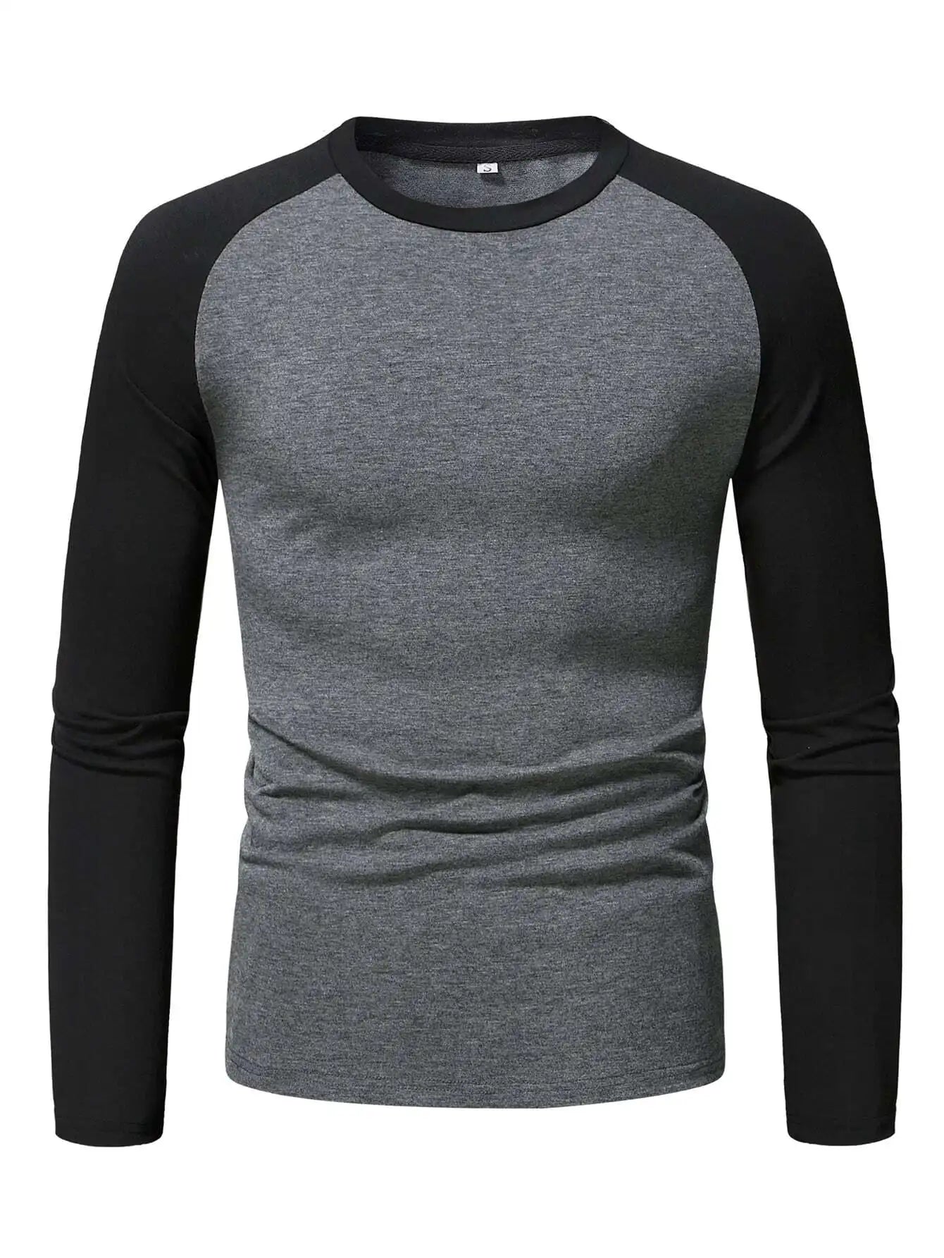 Men's Color Block Raglan Long Sleeve T-Shirt – Casual Fall Wear