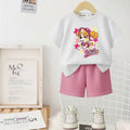 Girls PAW Patrol T-Shirt & Shorts Set – Casual Summer 2-Piece Outfit