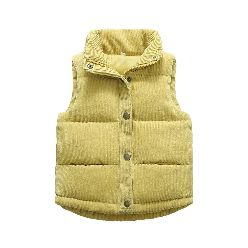 Kids Warm Cotton Waistcoat Vest Jacket – Sleeveless Padded Outerwear Coat