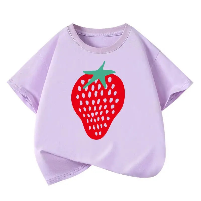 Girls Short Sleeve Cotton School Uniform Tee – Casual Summer Blouse