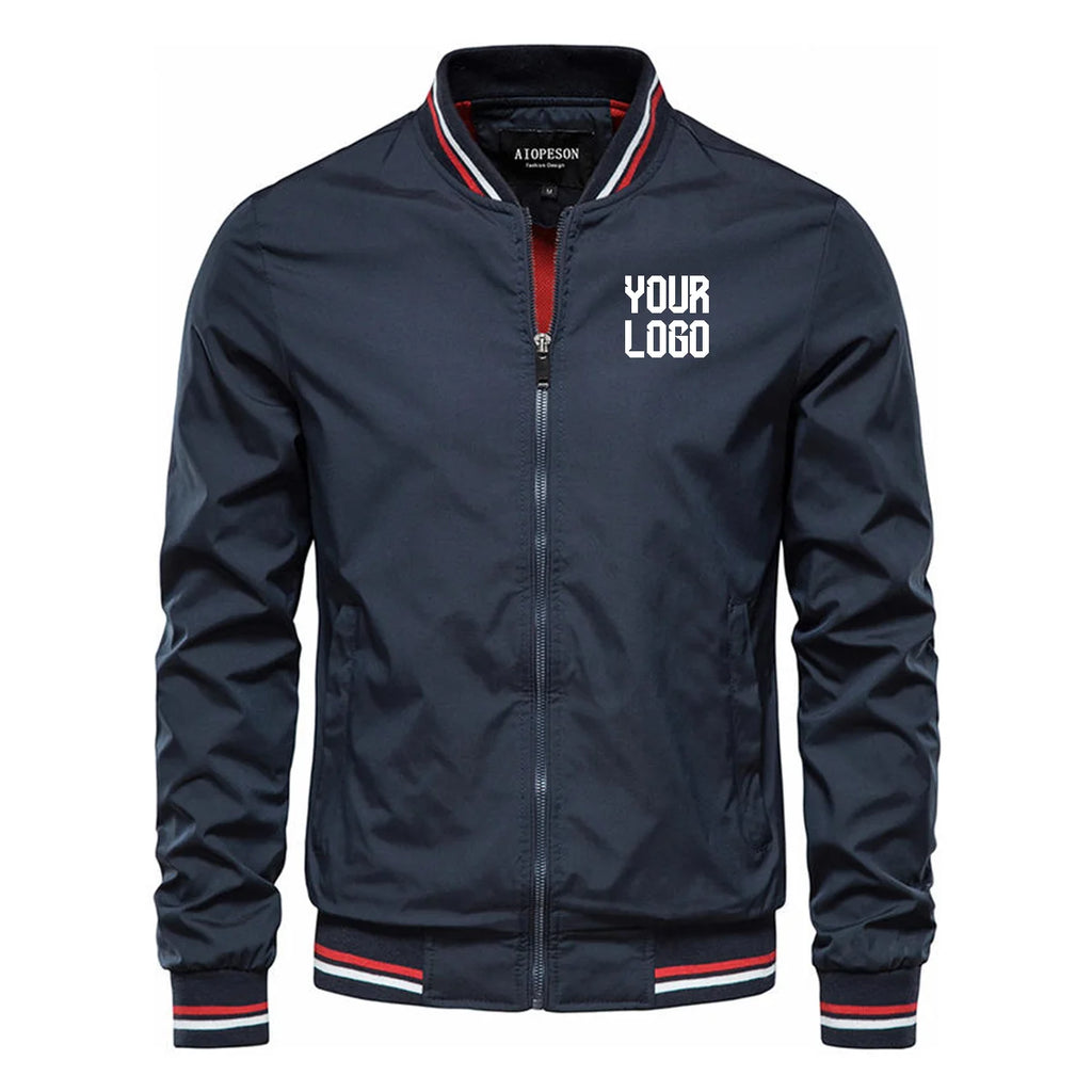 Men's Slim Fit Windproof Autumn Jacket – Customizable Fashion Coat