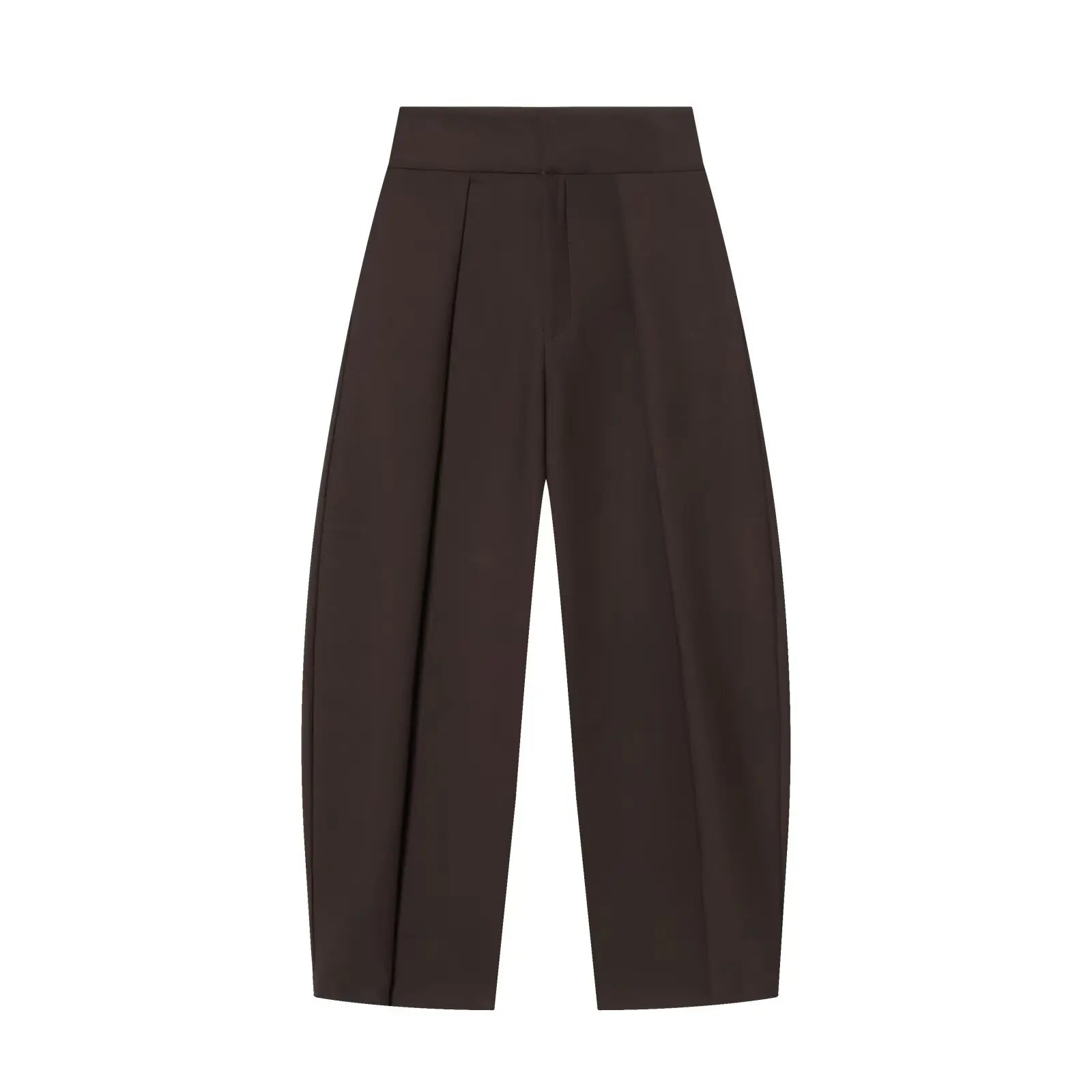 Women's Elegant Pleated Balloon Trousers – High Waist Loose Pocket Pants