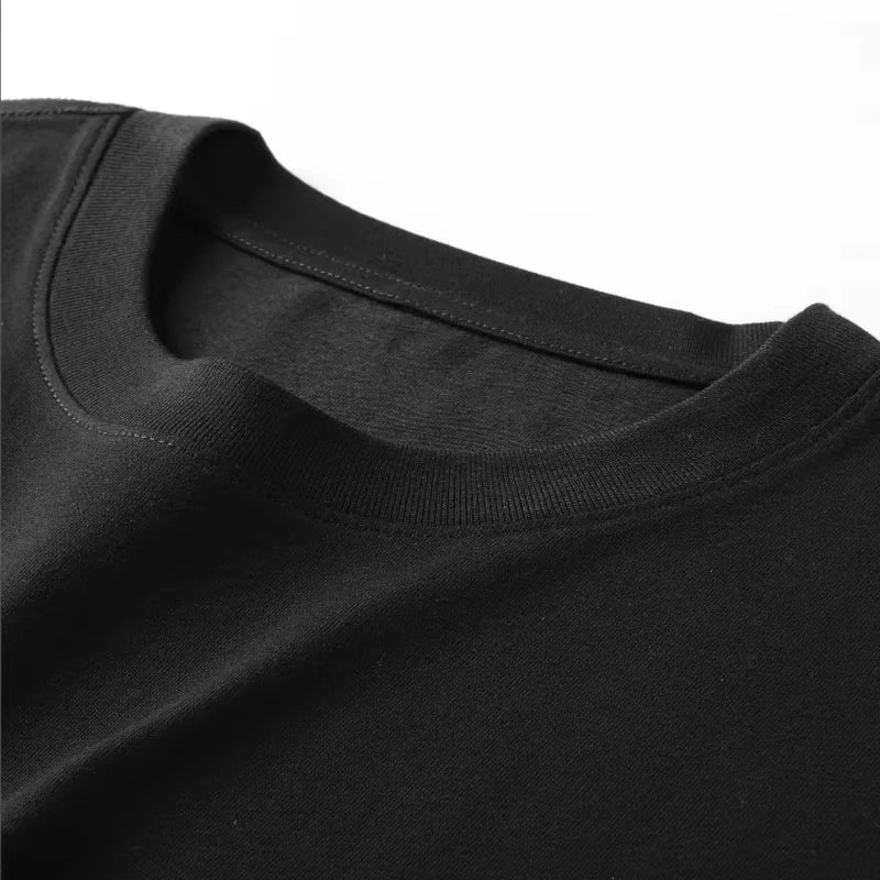 Men Clothes Fashion T-Shirts Streetwear  Cotton Loose Tops Breathable Tee