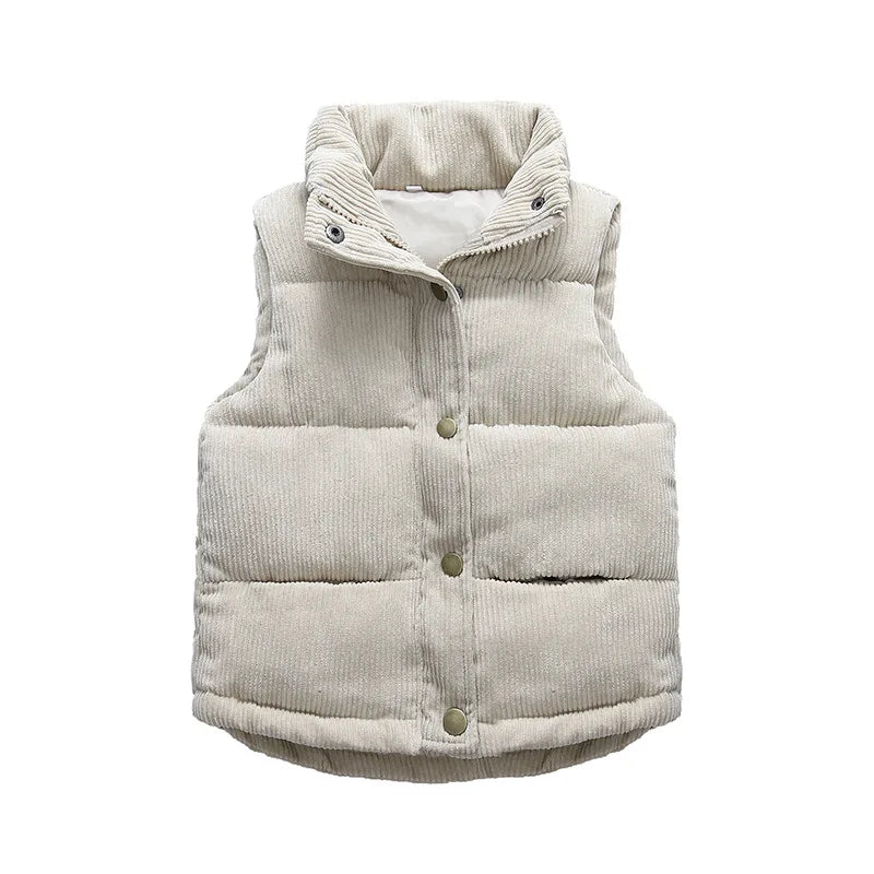 Kids Warm Cotton Waistcoat Vest Jacket – Sleeveless Padded Outerwear Coat