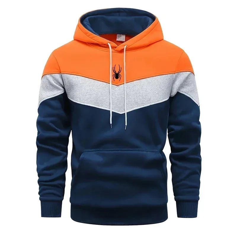 Men's Tricolor Hoodie & Jogging Pants Tracksuit – Casual Sports 2-Piece Set