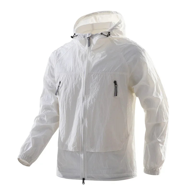 Men's UPF50+ Hooded Windbreaker Jacket – Ultra Light Summer Outdoor Coat