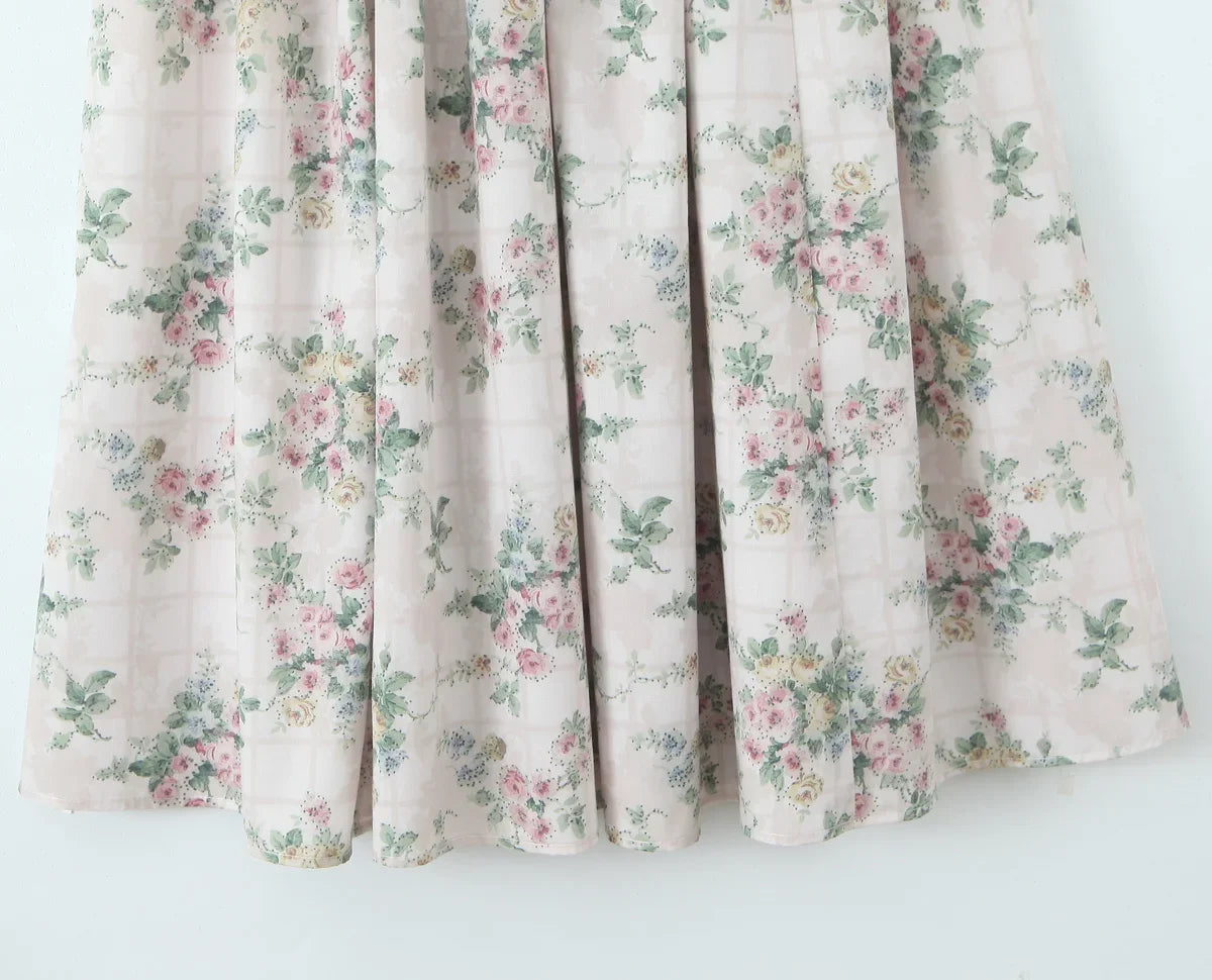 Vintage Boho Floral Maxi Dress