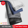 MiiOW 4Pcs Lot Men Boxer Shorts Graphene Antibacterial Ice Silk Underwear Man Boxershorts Seamless Breathable Male Panties L-5XL