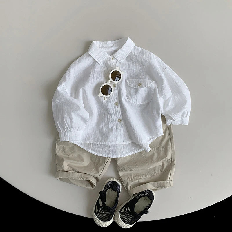 Kids Sun Protection Long Sleeve Top – Soft Breathable Summer Shirt