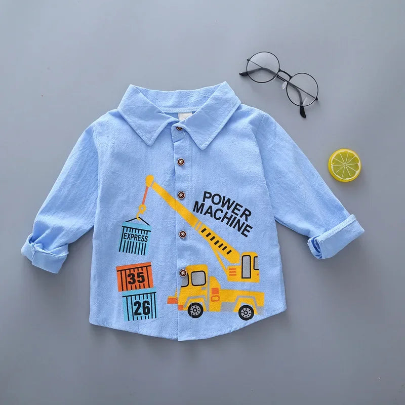 Baby Boy Plaid Long Sleeve Shirt – Soft Cotton Casual Top Ages 1–4