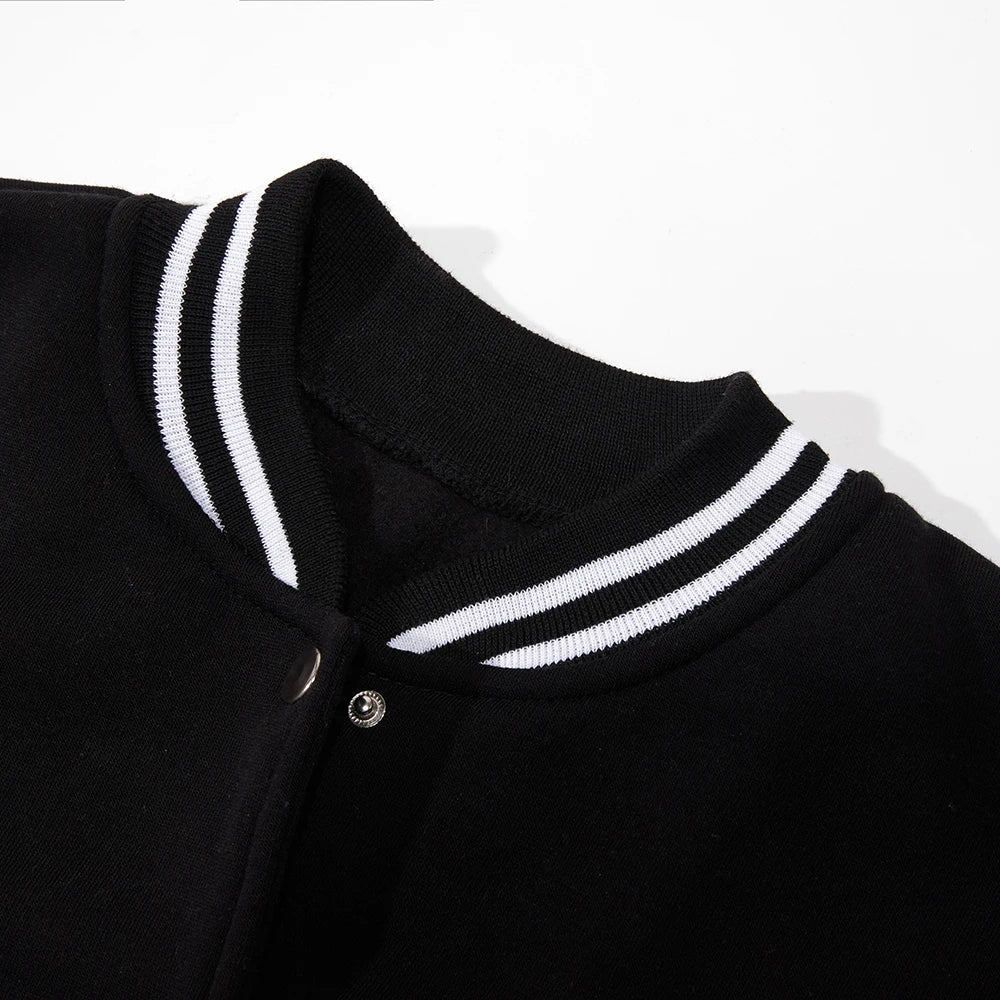 Men's New York City Baseball Fleece Jacket – Loose Y2K Streetwear Jersey