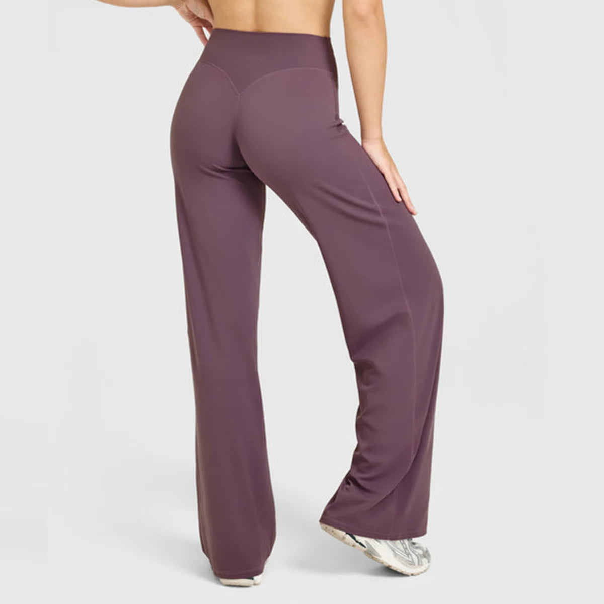 Women's Butter Fabric Straight-Leg Yoga Pants – Ultra Soft Mid-Waist Gym Pilates Trousers