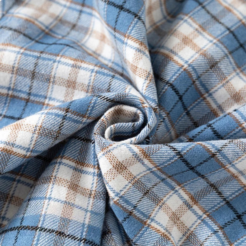 Kids Korean Plaid Oversized Long Sleeve Shirt – Loose Light Outerwear Blouse