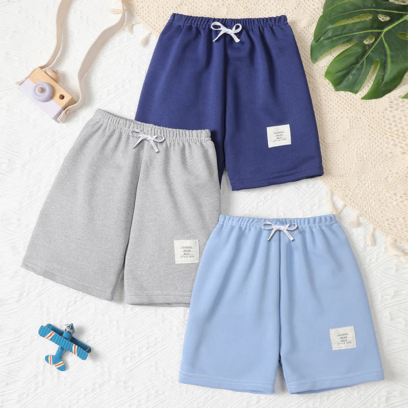 1/3/6 Piece Children's Summer Solid Color Fashion Casual Shorts Boys Wild Sports Outdoor Pants Girls Colorful Stretch Beach Pant