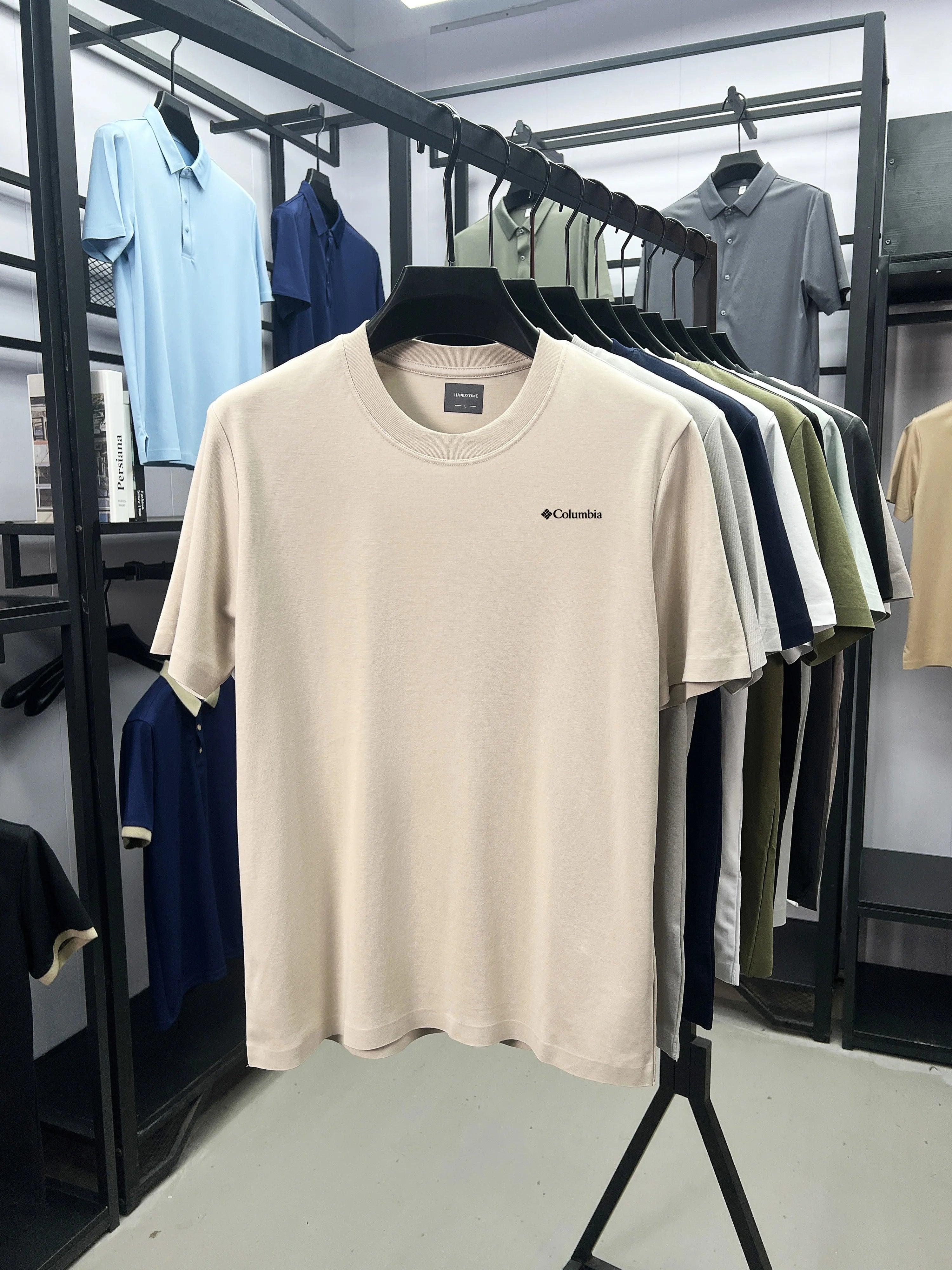 Men's Classic Letter Embossed Short Sleeve T-Shirt – Breathable Premium Fashion Top